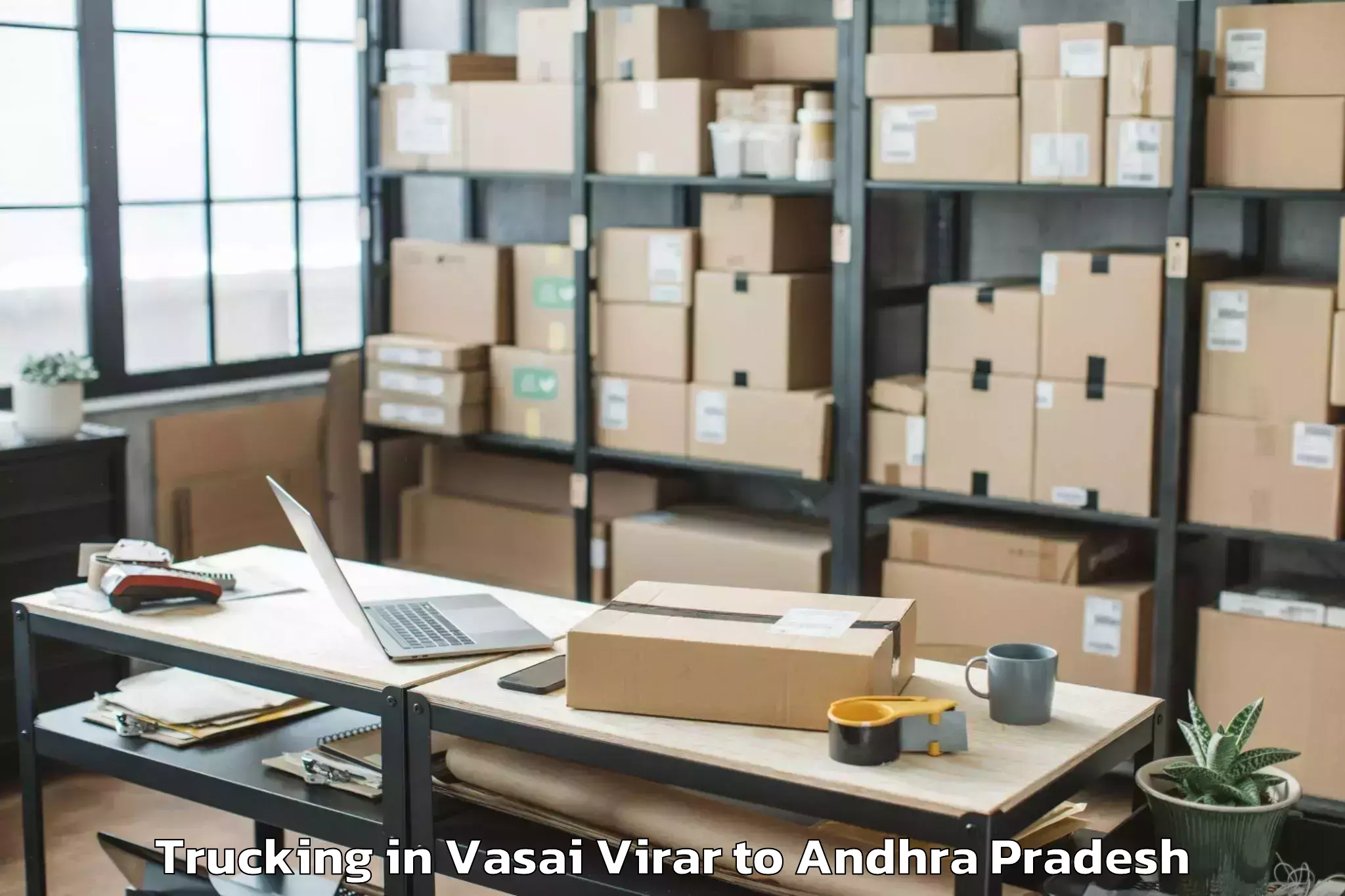 Book Vasai Virar to Gandepalle Trucking Online